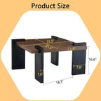 Tavolini, Tavolino basso in legno massello, Tavolino da tè, Tavolino da centro stile rustico, Tavolino da caffè per il tempo libero