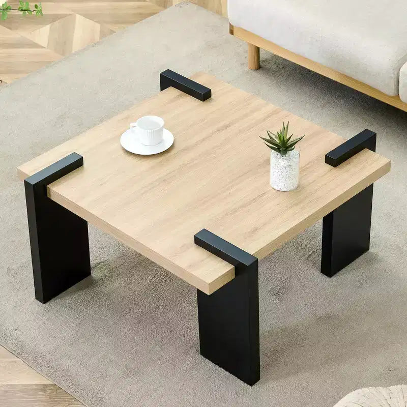 Coffee Tables, Low Table Solid Wood Low Floor Table, Tabletop Tea Table, Farmhouse Center Table, Leisure Coffee Table