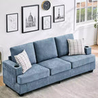 Divano a 3 posti Moderno 89 pollici per Soggiorno, Comodo Divano con Seduta Profonda, Divano in ciniglia con Portabicchieri e Tasche Laterali per Appartamento o Lounge