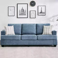 Modern 89 in 3-Seater Sofa for Living Room,Comfy Couches with Deep Seat, Chenille Couch with Cup Holders and Side Storage Pockets for Apartment Lounge