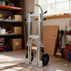 Carrello a mano convertibile da 317 kg, carrello a piattaforma pieghevole con design a 4 ruote e maniglia telescopica regolabile per magazzino, casa, giardino