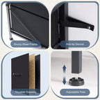 JIONJOY Comodino a 5 cassetti in tessuto - Organizer facile da montare per camera da letto, armadio e ufficio, telaio moderno in ferro battuto