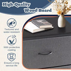 JIONJOY Comodino a 5 cassetti in tessuto - Organizer facile da montare per camera da letto, armadio e ufficio, telaio moderno in ferro battuto