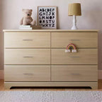 Comò doppio a 6 cassetti Storkcraft Brookside