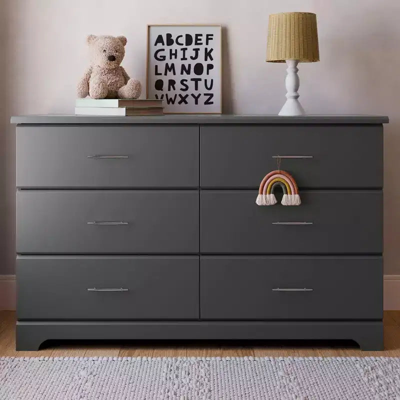 Comò doppio a 6 cassetti Storkcraft Brookside