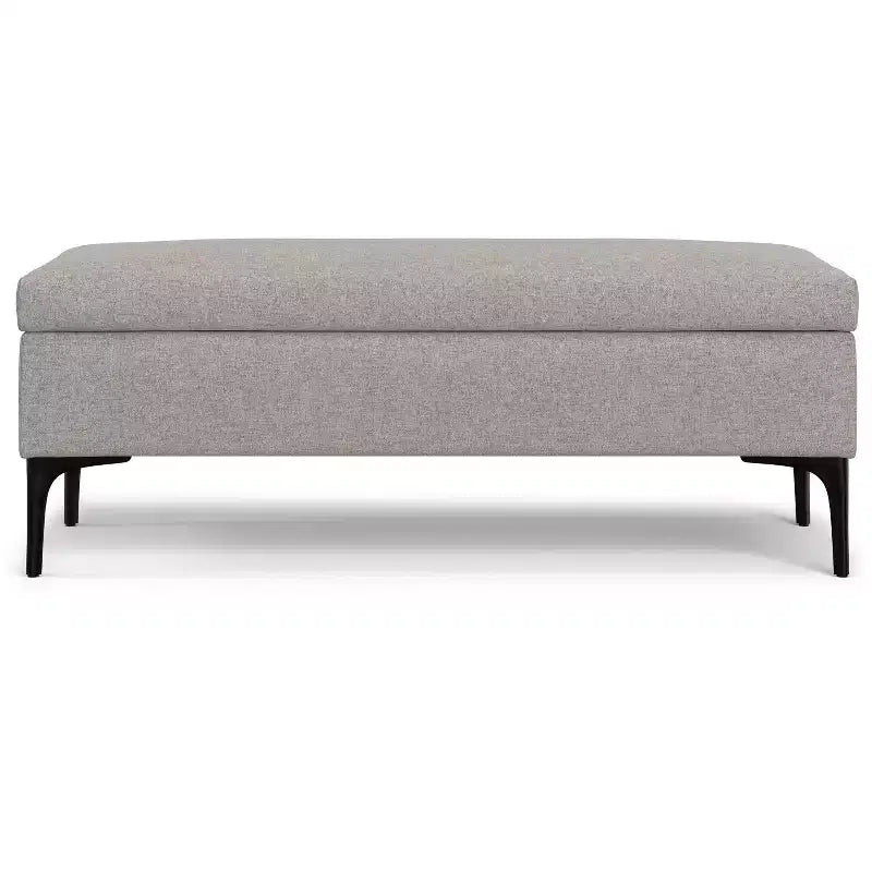 Lilah Tavolino da Caffè Rettangolare Grande da 122 cm Stile Moderno di Metà Secolo con Pouf Contenitore e Coperchio Sollevabile