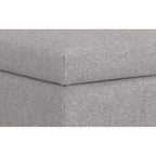 Lilah Tavolino da Caffè Rettangolare Grande da 122 cm Stile Moderno di Metà Secolo con Pouf Contenitore e Coperchio Sollevabile