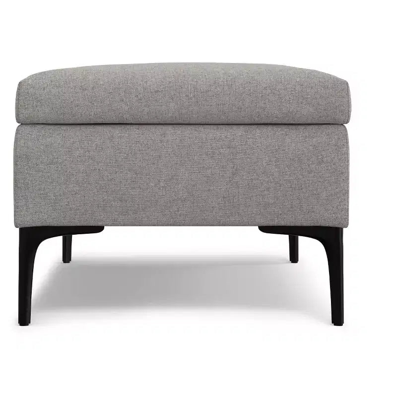 Lilah Tavolino da Caffè Rettangolare Grande da 122 cm Stile Moderno di Metà Secolo con Pouf Contenitore e Coperchio Sollevabile