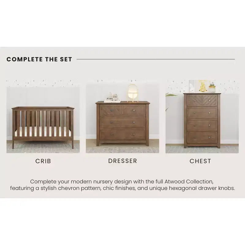 Comò a 4 cassetti Atwood Child Craft per la cameretta o la camera da letto, ampio spazio di archiviazione, kit anti-ribaltamento incluso per evitare il ribaltamento, atossico, finitura sicura per i bambini