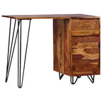 vidaXL Writing Desk with 1 Drawer and 1 Cabinet Solid Acacia Wood
