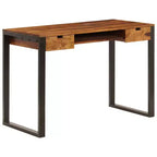 vidaXL Desk 43.3x21.7x30.7 Solid Acacia Wood and Steel