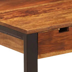 vidaXL Scrivania 110x55x78 cm in legno massello di acacia e acciaio