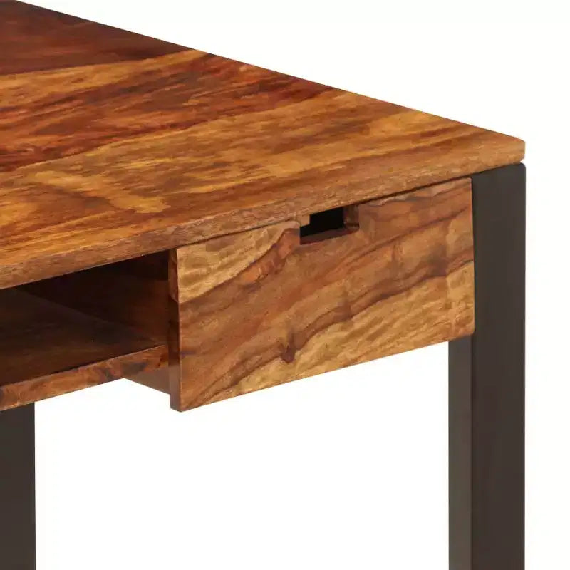 vidaXL Scrivania 110x55x78 cm in legno massello di acacia e acciaio