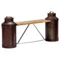 vidaXL Milk Bottle Bench 59.1x13x25.2 Solid Mango Wood