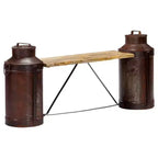 vidaXL Milk Bottle Bench 59.1x13x25.2 Solid Mango Wood