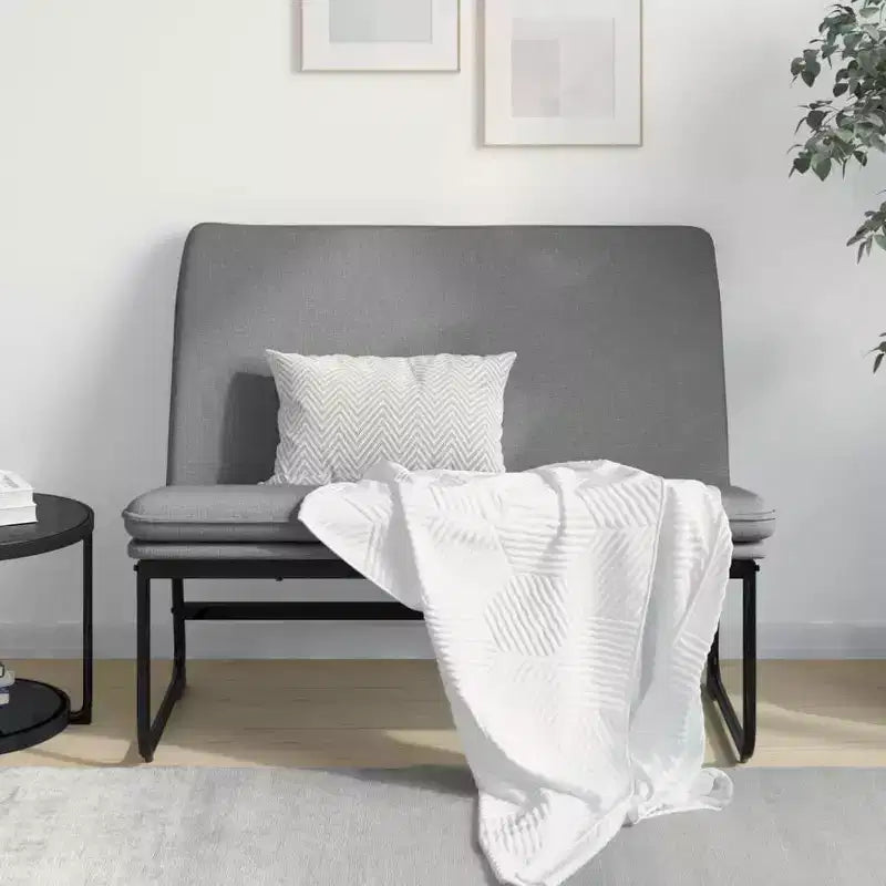 vidaXL Panca Grigio scuro 100x75x76 cm Tessuto - Grigio scuro