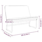 vidaXL Panca Grigio scuro 100x75x76 cm Tessuto - Grigio scuro
