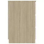 vidaXL Scrivania bianca in legno ingegnerizzato di medie dimensioni, resistente