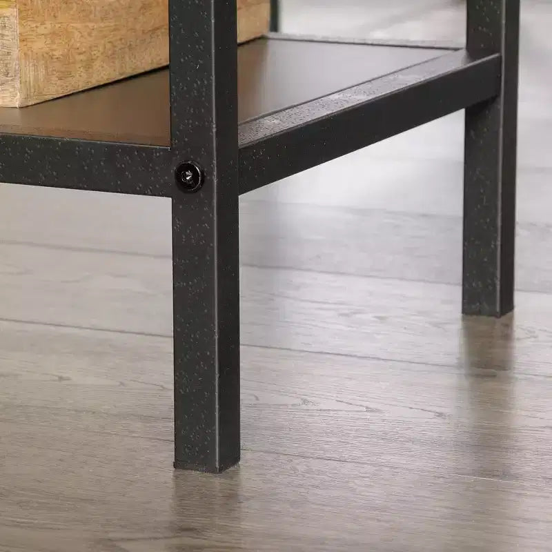Scrivania a L GDFStudio Mercer Industrial con 2 cassetti e ripiani