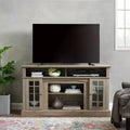 TUYOHW Classic TV Stand for TVs up to 65 Inches,TV Media Console Table with Cabinets and Open Shelves,Gray
