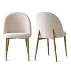 Set da bistrò moderno in rovere impiallacciato, tavolo a piedistallo rotondo da 35 pollici e 2 sedie da pranzo con schienale curvo per sale da pranzo in appartamento-Panipeachy