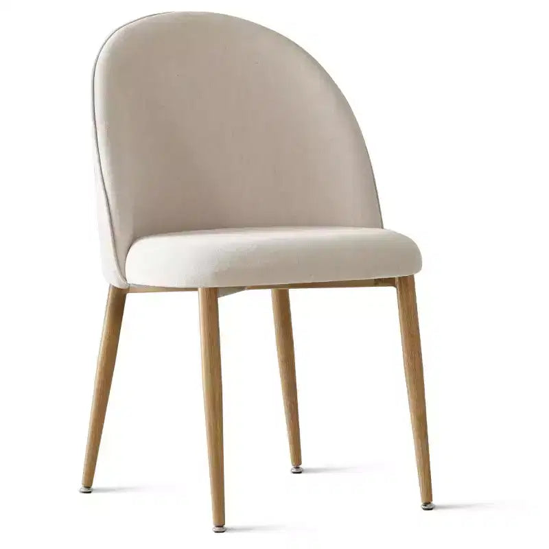 Set da bistrò moderno in rovere impiallacciato, tavolo a piedistallo rotondo da 35 pollici e 2 sedie da pranzo con schienale curvo per sale da pranzo in appartamento-Panipeachy