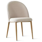 Set da bistrò moderno in rovere impiallacciato, tavolo a piedistallo rotondo da 35 pollici e 2 sedie da pranzo con schienale curvo per sale da pranzo in appartamento-Panipeachy