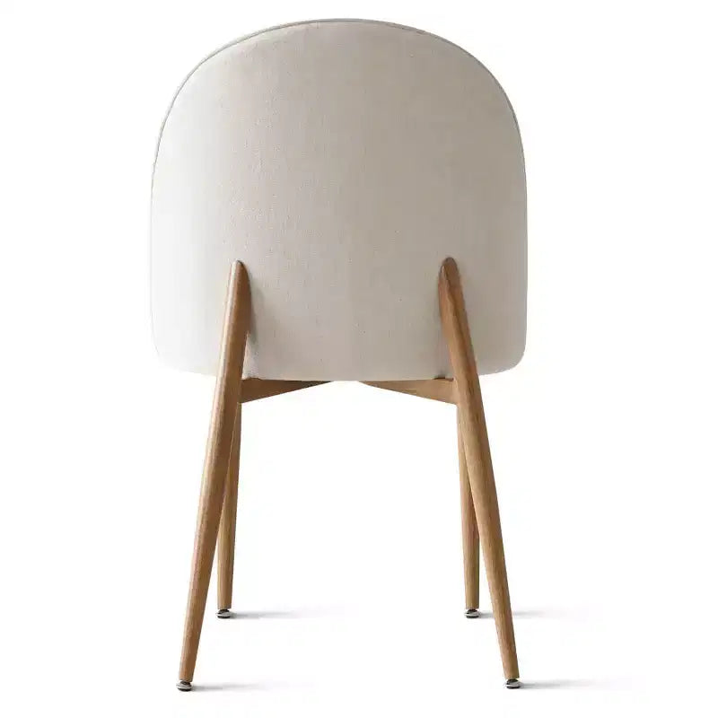Set da bistrò moderno in rovere impiallacciato, tavolo a piedistallo rotondo da 35 pollici e 2 sedie da pranzo con schienale curvo per sale da pranzo in appartamento-Panipeachy