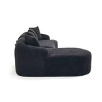 Divano componibile a L con chaise longue, Divano componibile in ciniglia, Divano componibile moderno per soggiorno e camera da letto-Panipeachy