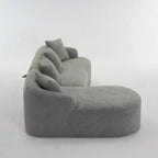 Divano componibile a L con chaise longue, Divano componibile in ciniglia, Divano componibile moderno per soggiorno e camera da letto-Panipeachy