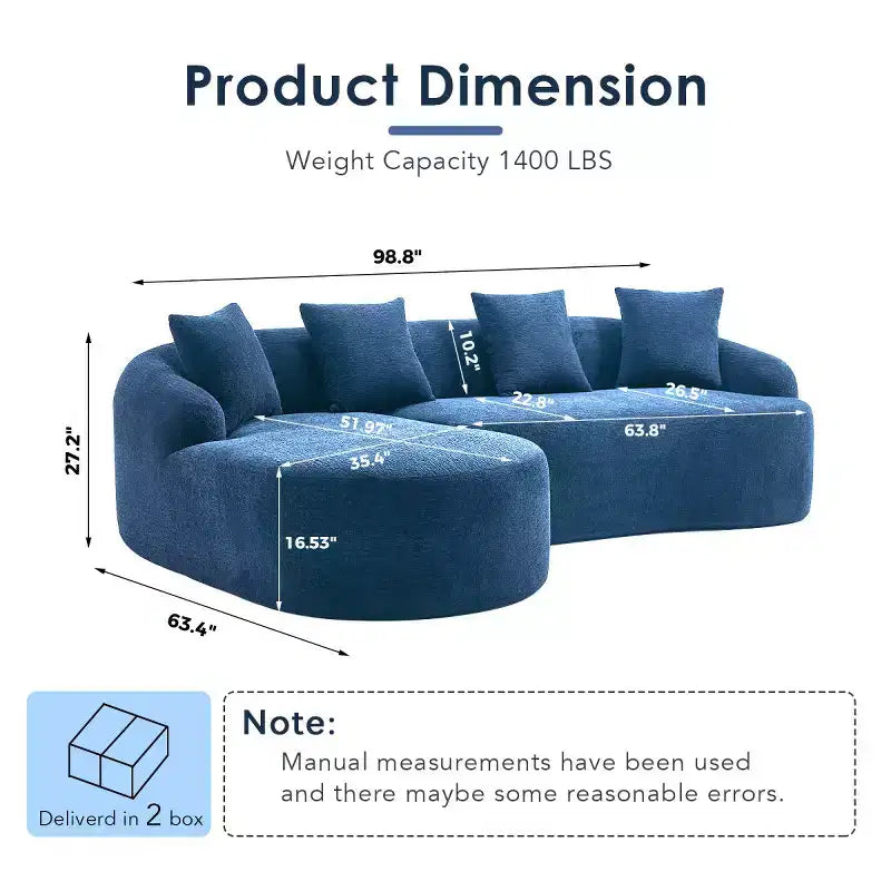 Divano componibile a L con chaise longue, Divano componibile in ciniglia, Divano componibile moderno per soggiorno e camera da letto-Panipeachy