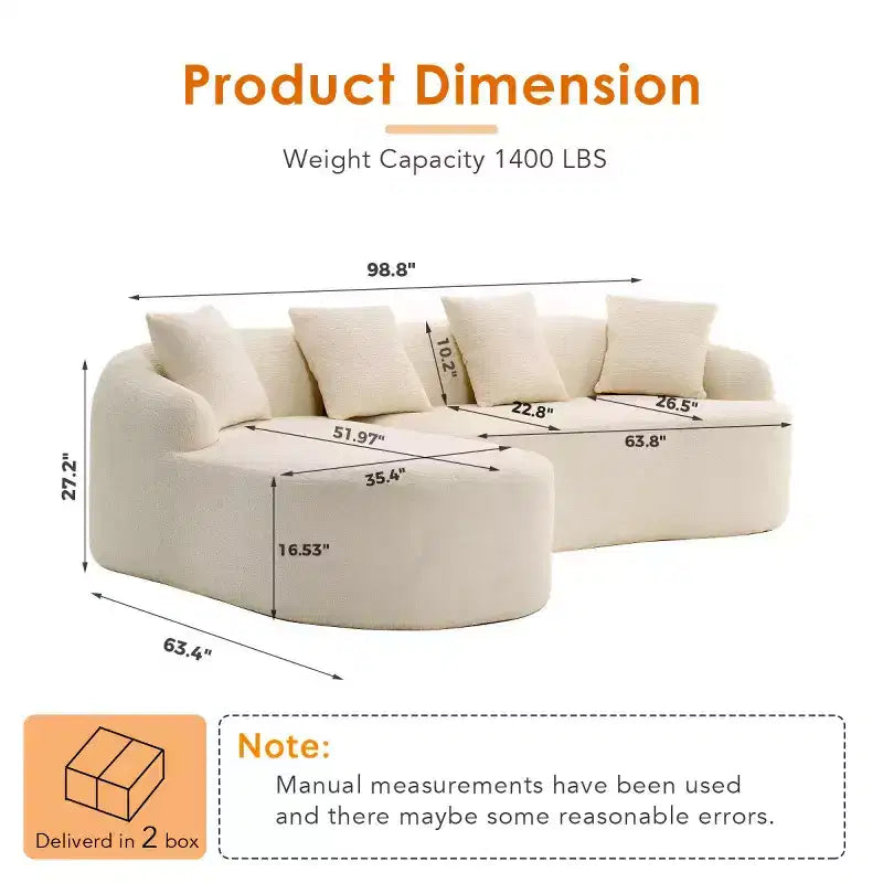 Divano componibile a L con chaise longue, Divano componibile in ciniglia, Divano componibile moderno per soggiorno e camera da letto-Panipeachy