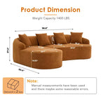 Divano componibile a L con chaise longue, Divano componibile in ciniglia, Divano componibile moderno per soggiorno e camera da letto-Panipeachy