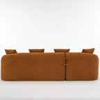 Divano componibile a L con chaise longue, Divano componibile in ciniglia, Divano componibile moderno per soggiorno e camera da letto-Panipeachy