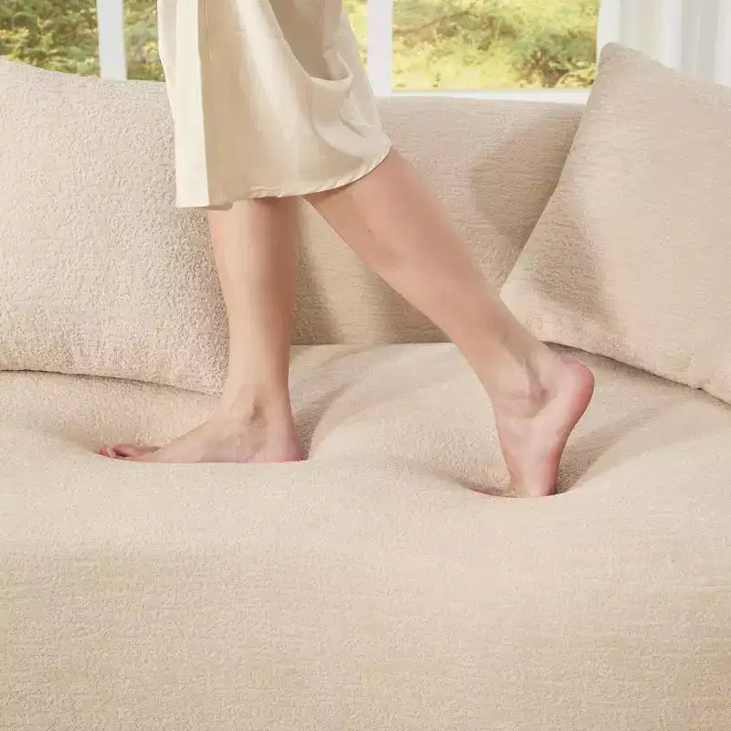 Divano componibile a L con chaise longue, Divano componibile in ciniglia, Divano componibile moderno per soggiorno e camera da letto-Panipeachy