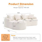 Divano componibile a L con chaise longue, Divano componibile in ciniglia, Divano componibile moderno per soggiorno e camera da letto-Panipeachy