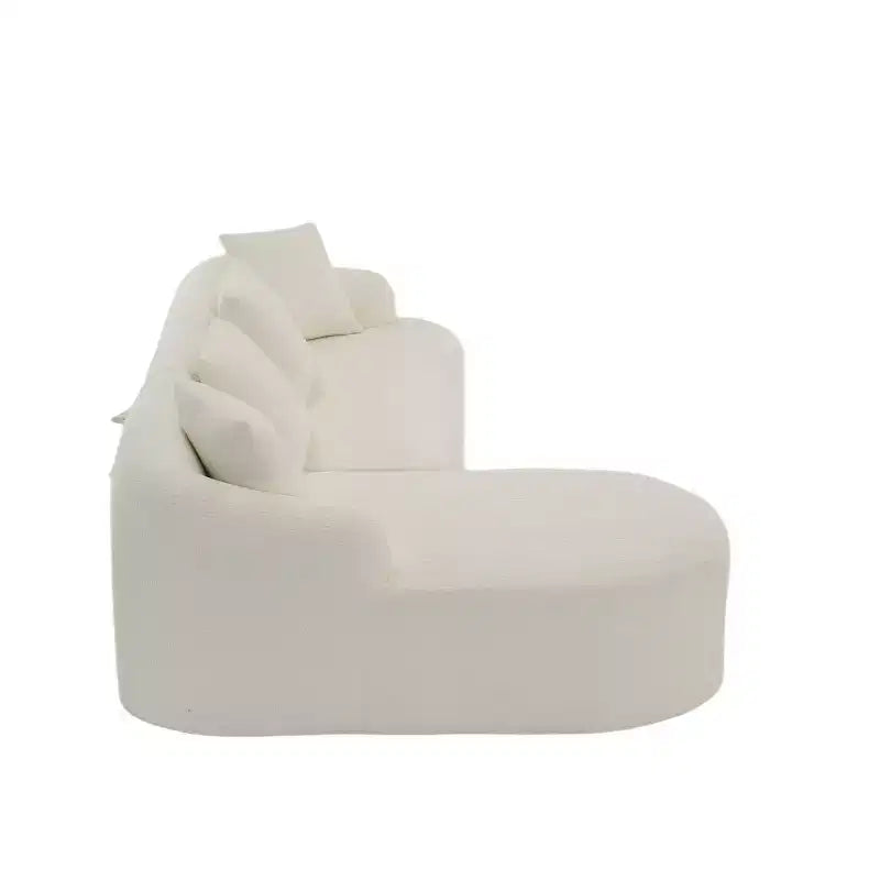 Divano componibile a L con chaise longue, Divano componibile in ciniglia, Divano componibile moderno per soggiorno e camera da letto-Panipeachy
