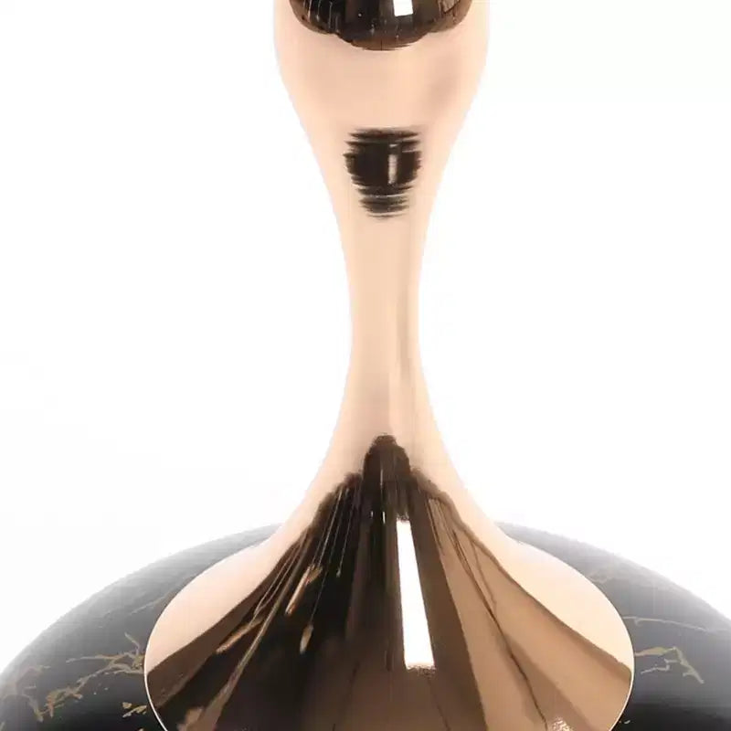 TUYOHW 21.2 Tavolino da Caffè a Sirena per Soggiorno, Elegante Tavolino con Piedistallo in Metallo, Elegante Tavolino Rotondo da Divano, Art Déco, Venatura in Marmo Nero