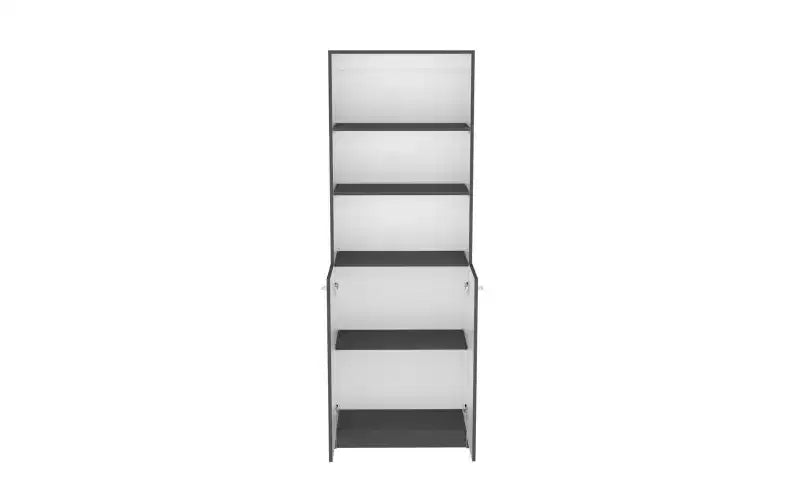 TUYOHW Librerie moderne a 3 ripiani con 2 ante, libreria con contenitori aperti e chiusi combinati, libreria verticale per soggiorno, ufficio domestico
