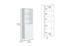 TUYOHW Librerie moderne a 3 ripiani con 2 ante, libreria con contenitori aperti e chiusi combinati, libreria verticale per soggiorno, ufficio domestico