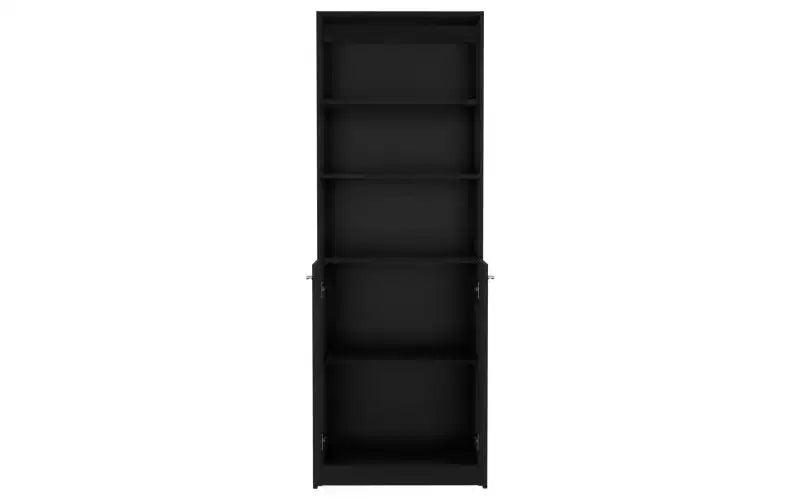 TUYOHW Librerie moderne a 3 ripiani con 2 ante, libreria con contenitori aperti e chiusi combinati, libreria verticale per soggiorno, ufficio domestico
