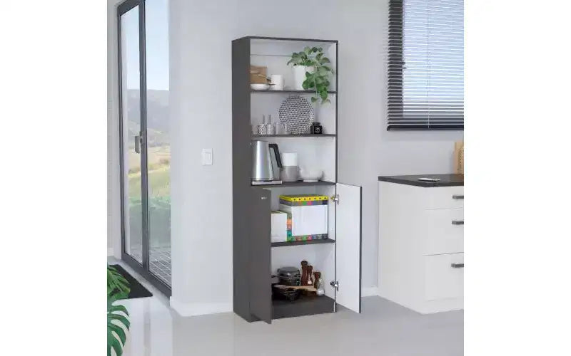 TUYOHW Librerie moderne a 3 ripiani con 2 ante, libreria con contenitori aperti e chiusi combinati, libreria verticale per soggiorno, ufficio domestico