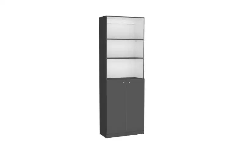 TUYOHW Librerie moderne a 3 ripiani con 2 ante, libreria con contenitori aperti e chiusi combinati, libreria verticale per soggiorno, ufficio domestico