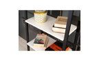 TUYOHW Libreria Moderna a Scala a 4 Livelli, Scaffale Aperto, Scaffali per Libri in Legno, Librerie con Struttura in Metallo per Piccoli Spazi, Soggiorno, Ufficio