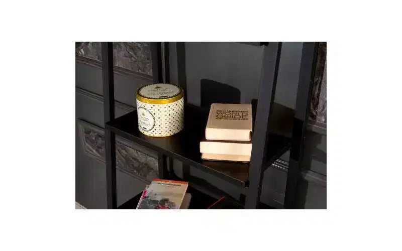 TUYOHW Libreria Moderna a Scala a 4 Livelli, Scaffale Aperto, Scaffali per Libri in Legno, Librerie con Struttura in Metallo per Piccoli Spazi, Soggiorno, Ufficio
