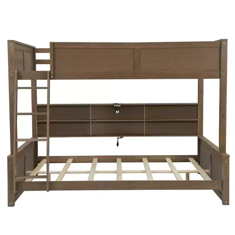 GDFStudio Letto a Castello Davis con Armadietti e Porte USB