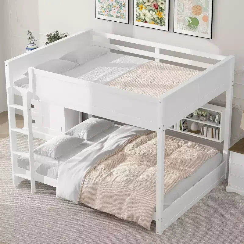 GDFStudio Letto a Castello Davis con Armadietti e Porte USB