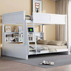 GDFStudio Letto a Castello Davis con Armadietti e Porte USB