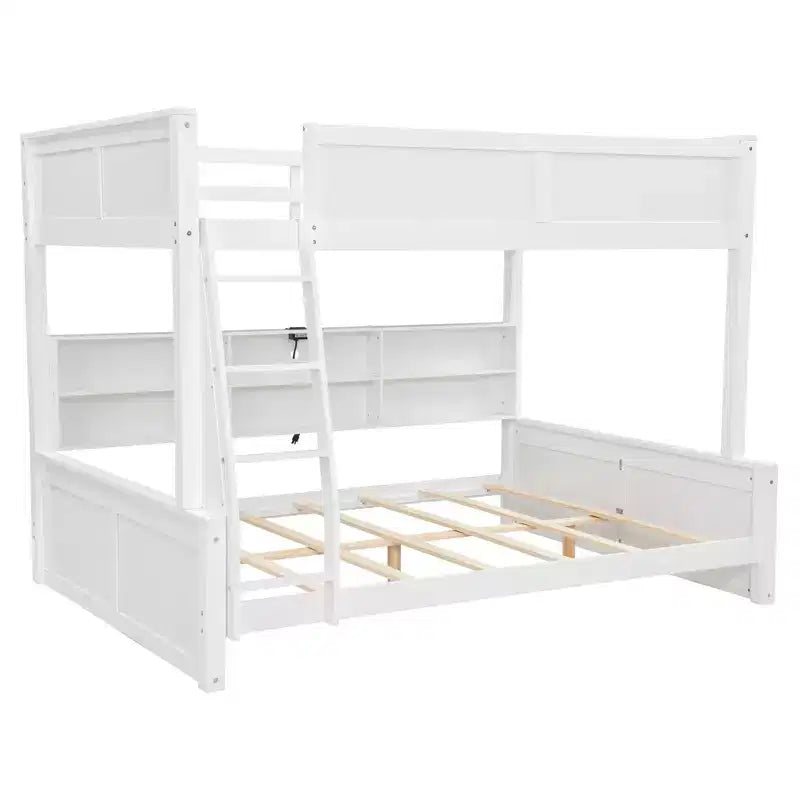 GDFStudio Letto a Castello Davis con Armadietti e Porte USB