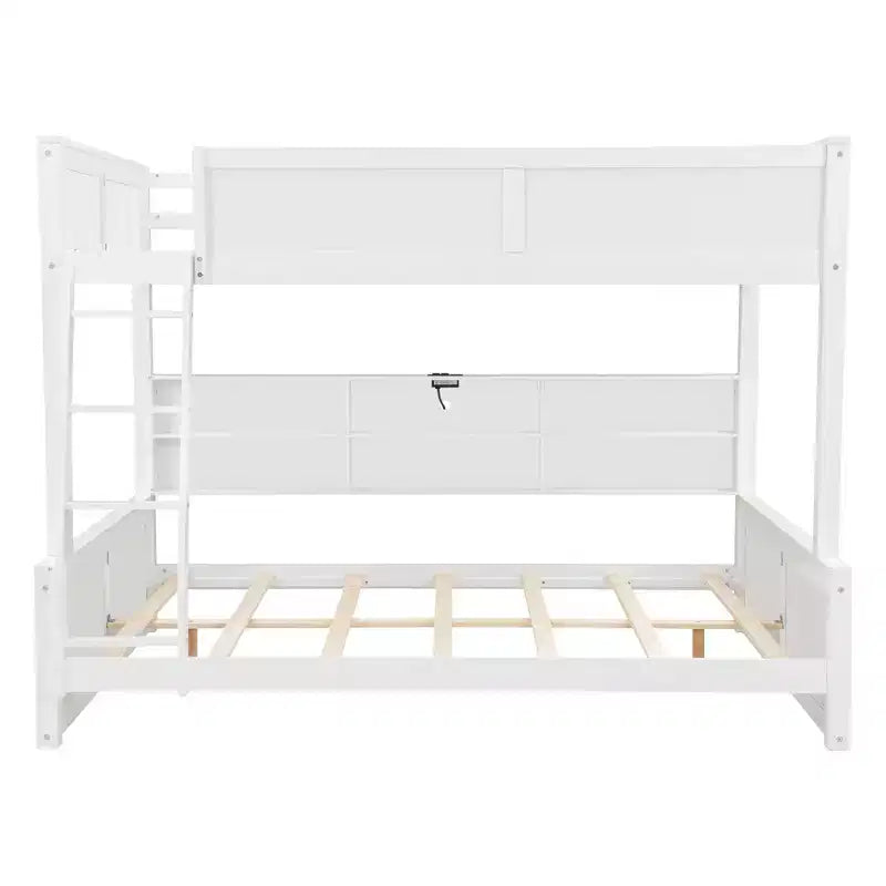 GDFStudio Letto a Castello Davis con Armadietti e Porte USB